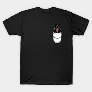 Funny Belgian Shepherd Tervueren Pocket Dog T-Shirt